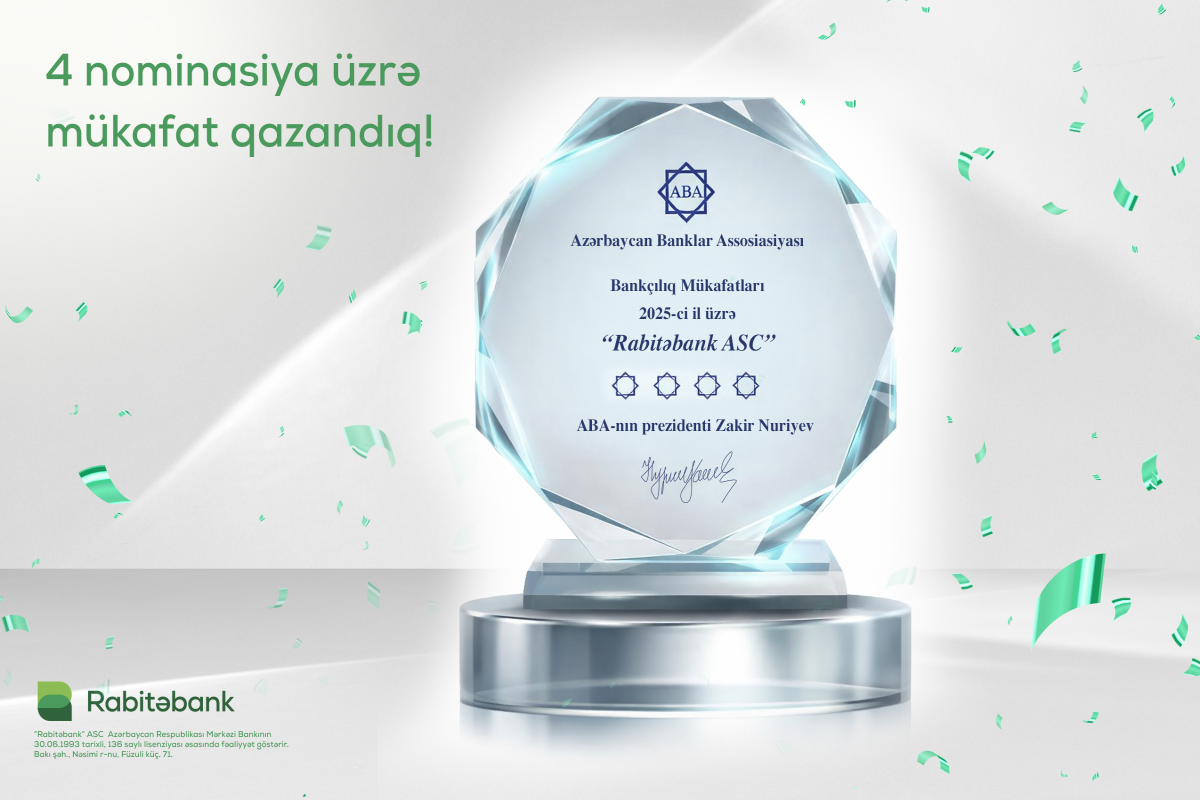 Rabitəbank 4 nominasiya üzrə “Bankçılıq Mükafatları – 2025”in qalibi olub