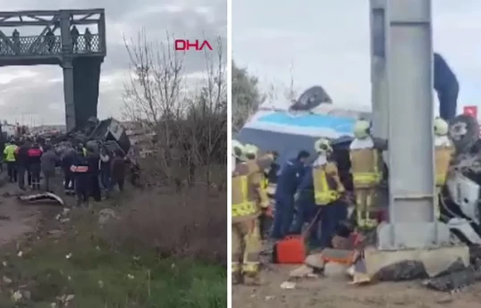 Türkiyədə sərnişin avtobusu qəzaya uğrayıb, 4 ölü, 13 yaralı var