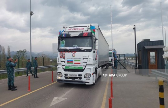 Azərbaycandan göndərilən humanitar yardım karvanı sərhəddən keçərək İrana yola salınıb - FOTO  - VİDEO  - YENİLƏNİB 