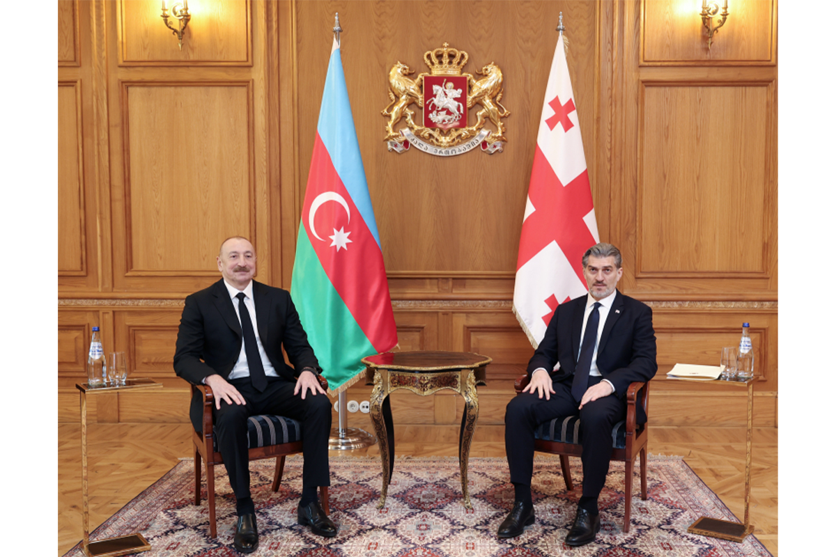 Prezident İlham Əliyev, Gürcüstan Prezidenti Mixeil Kavelaşvili