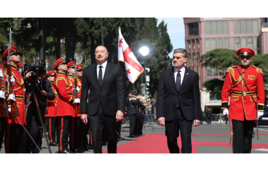 Prezident İlham Əliyev və Gürcüstan Prezidenti Mixeil Kavelaşvili