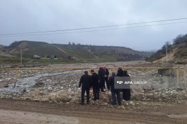 ​​​​​​​Qusarda leysan yol-körpü infrastrukturuna ziyan vurub - FOTO 