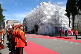 Prezident İlham Əliyevin Tbilisidə rəsmi qarşılanma mərasimi olub - YENİLƏNİB  - FOTO 