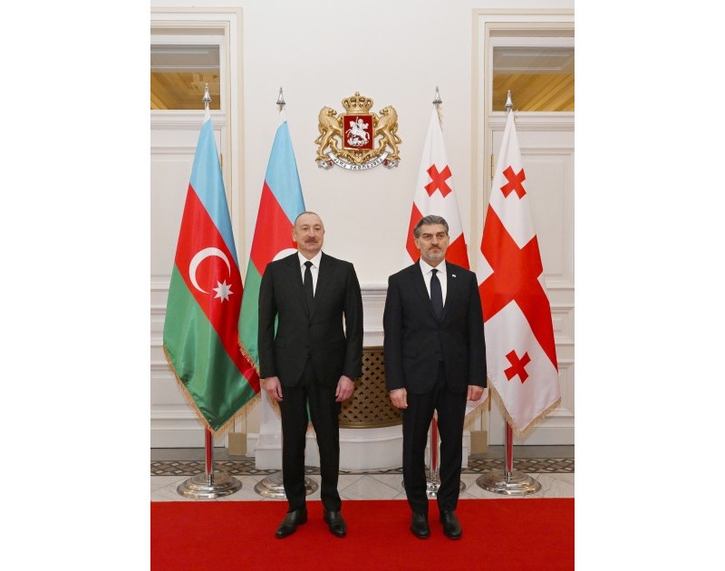 Azərbaycan liderinin Gürcüstanın Prezidenti Mixeil Kavelaşvili ilə təkbətək görüşü olub - YENİLƏNİB 