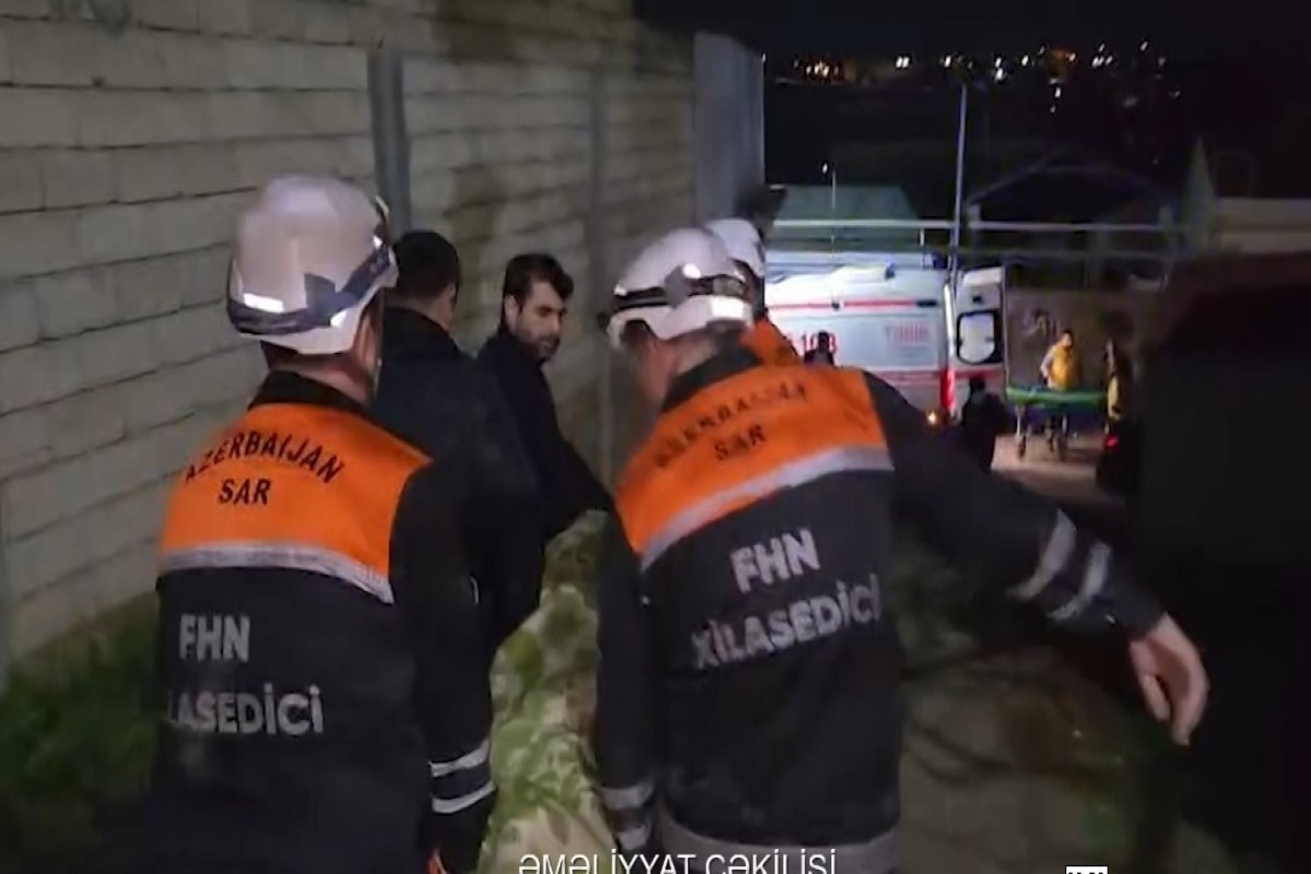 Sabunçuda yaşayış evi çöküb, xəsarət alan var - VİDEO 