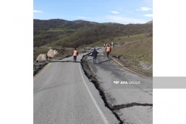 Quba–Qonaqkənd yolunda sürüşmə olub, fəsadlar aradan qaldırılır - FOTO  - VİDEO 