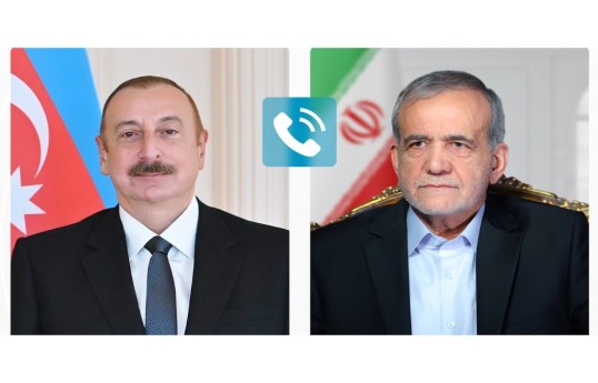 Azərbaycan Respublikasının Prezidenti İlham Əliyev, İran İslam Respublikasının Prezidenti Məsud Pezeşkian