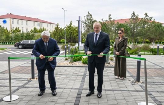 Prezident Milli Aviasiya Akademiyasında Beynəlxalq Təlim Mərkəzinin açılışında iştirak edib - FOTO 