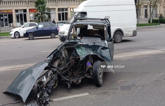 Gəncədə yol qəzası olub, ölən və xəsarət alan var - FOTO 