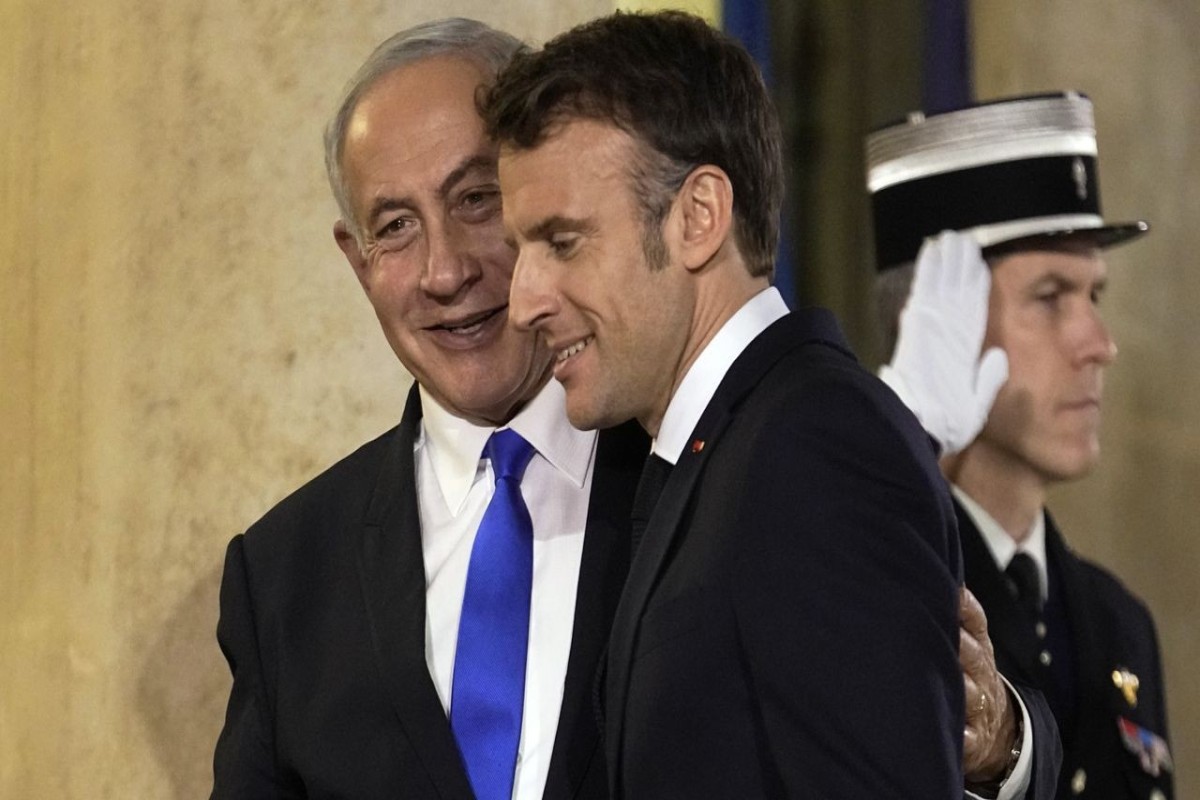 İsrail Baş naziri Benyamin Netanyahu, Fransa Prezidenti Emmanuel Makron