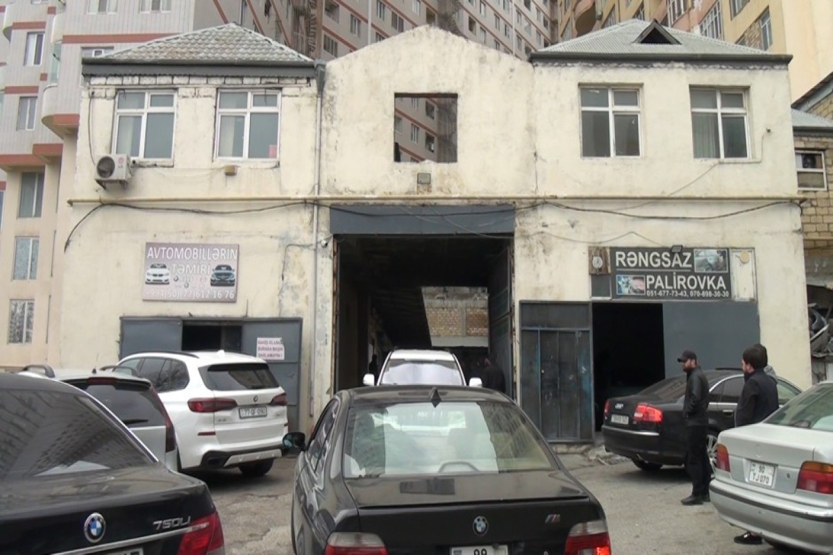 Yasamalda avtomobil təmiri sexinin fəaliyyəti dayandırılıb - VİDEO 