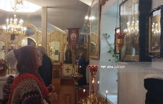 Xaçmazda pravoslav xristianlar Pasxa bayramını qeyd edir - FOTO 