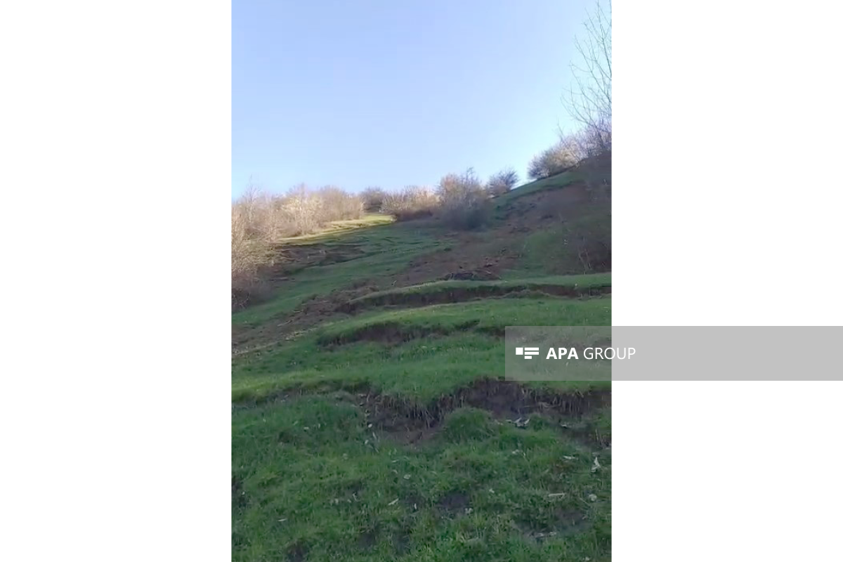Qubanın Afurca kəndində torpaq sürüşməsi qeydə alınıb - FOTO 