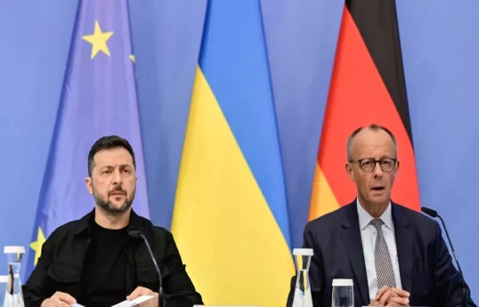 Ukrayna Prezidenti Volodimir Zelenski və Almaniya kansleri Fridrix Mets