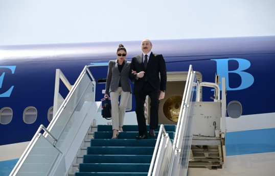 Prezident İlham Əliyev Türkiyəyə işgüzar səfərə gedib