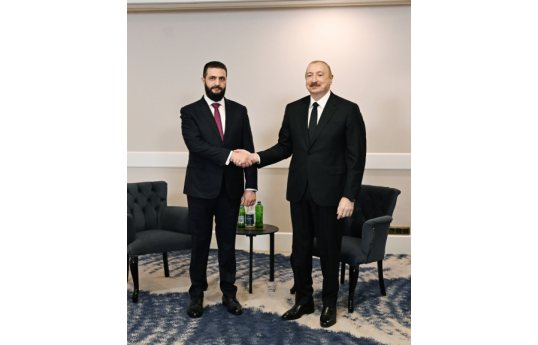 Suriya Prezidenti Əhməd Əl Şaraa, Prezident İlham Əliyev