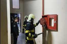 FHN Gəncədə şərti yanğın təlimi keçirib, nöqsanlar aşkar olub - FOTO  - VİDEO 