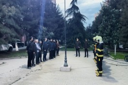 FHN Gəncədə şərti yanğın təlimi keçirib, nöqsanlar aşkar olub - FOTO  - VİDEO 