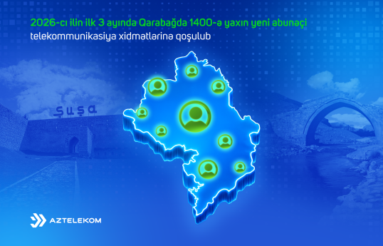 2026-cı ilin ilk 3 ayında Qarabağda 1,400-ə yaxın yeni abunəçi telekommunikasiya xidmətlərinə qoşulub
