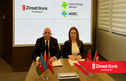 Ziraat Bank Azərbaycan bərpa olunan yaşıl enerji sahəsində iri layihə maliyyələşdirilməsini həyata keçirir