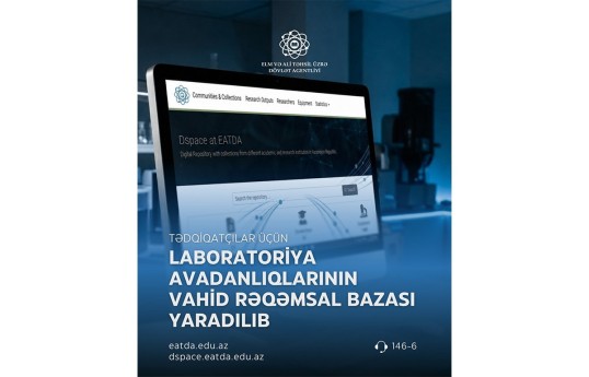 Tədqiqatçılar üçün laboratoriya avadanlıqlarının vahid rəqəmsal bazası yaradılıb