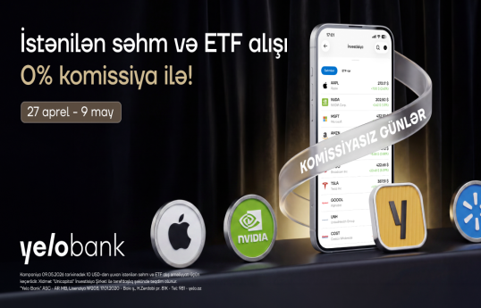 Yelo Invest-də komissiyasız alış günləri yenidən başladı!