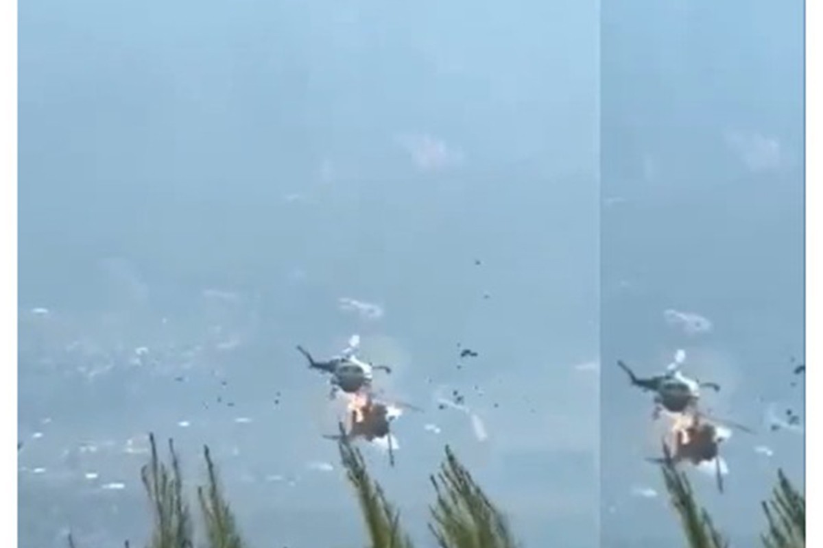 Yunanıstanda meşə yanğınının söndürülməsi zamanı iki helikopter toqquşub  - <span class="red_color">YENİLƏNİB - <span class="red_color">VİDEO