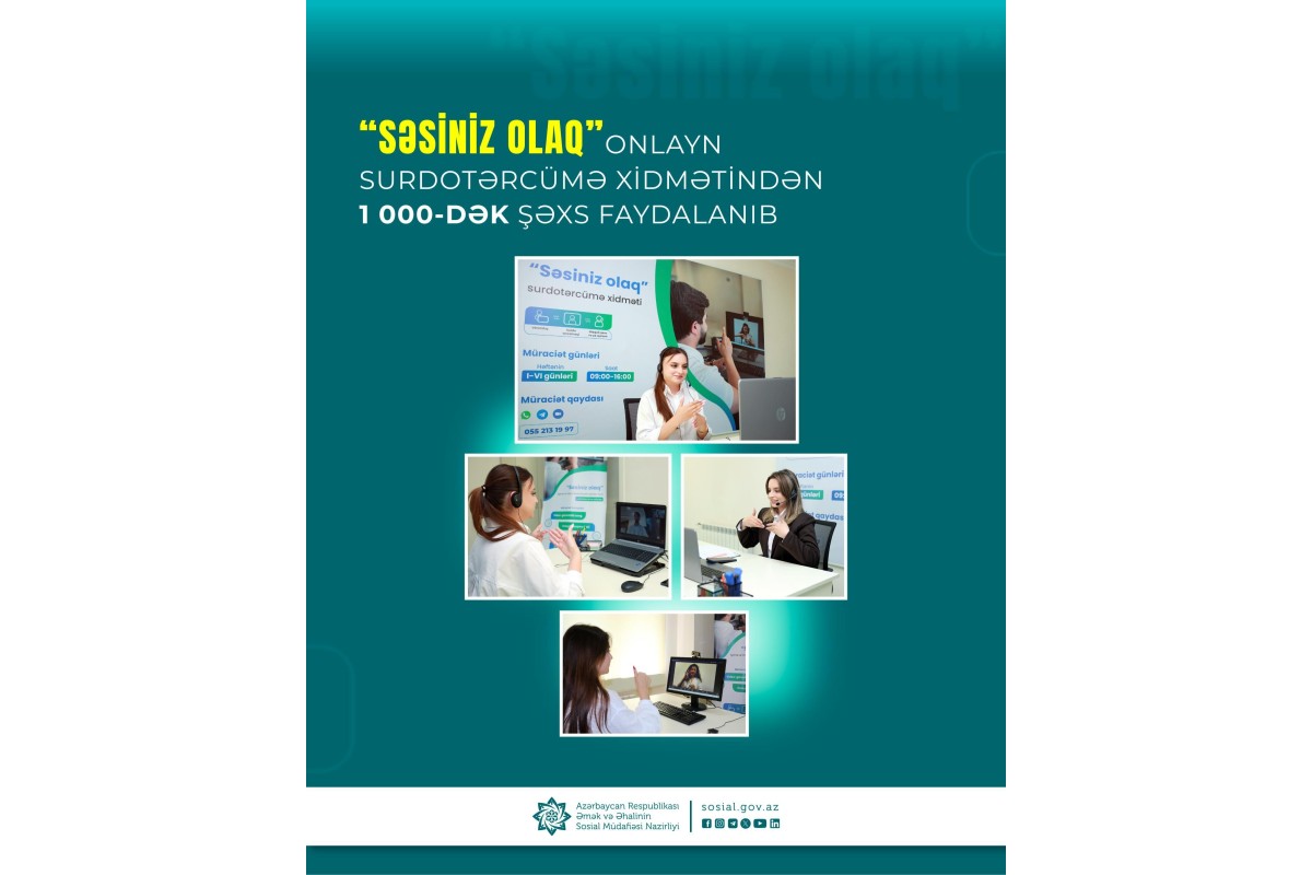 “Səsiniz olaq” onlayn surdotərcümə xidmətindən 1000-dək şəxs faydalanıb