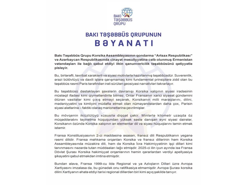 BTQ Korsika Assambleyasının qondarma 
