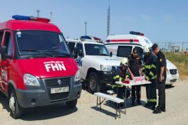 Dövlət Yanğından Mühafizə Xidməti Sumqayıtda zavodda yanğın-taktiki təlim keçirib