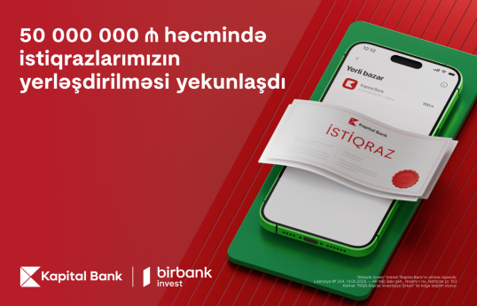 Kapital Bank-ın istiqrazlarına tələbat buraxılış həcmini üç dəfəyə yaxın üstələyib