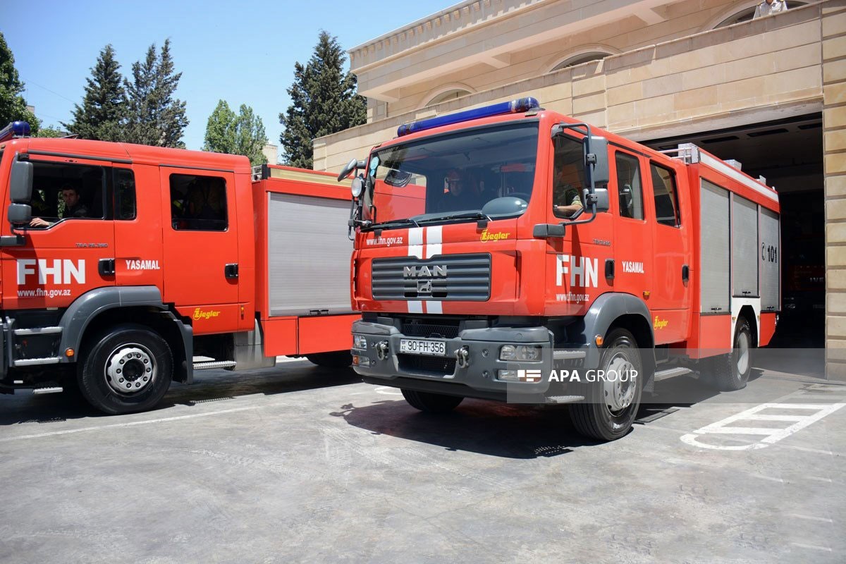 Nərimanov rayonunda beşmərtəbəli binada yanğın olub