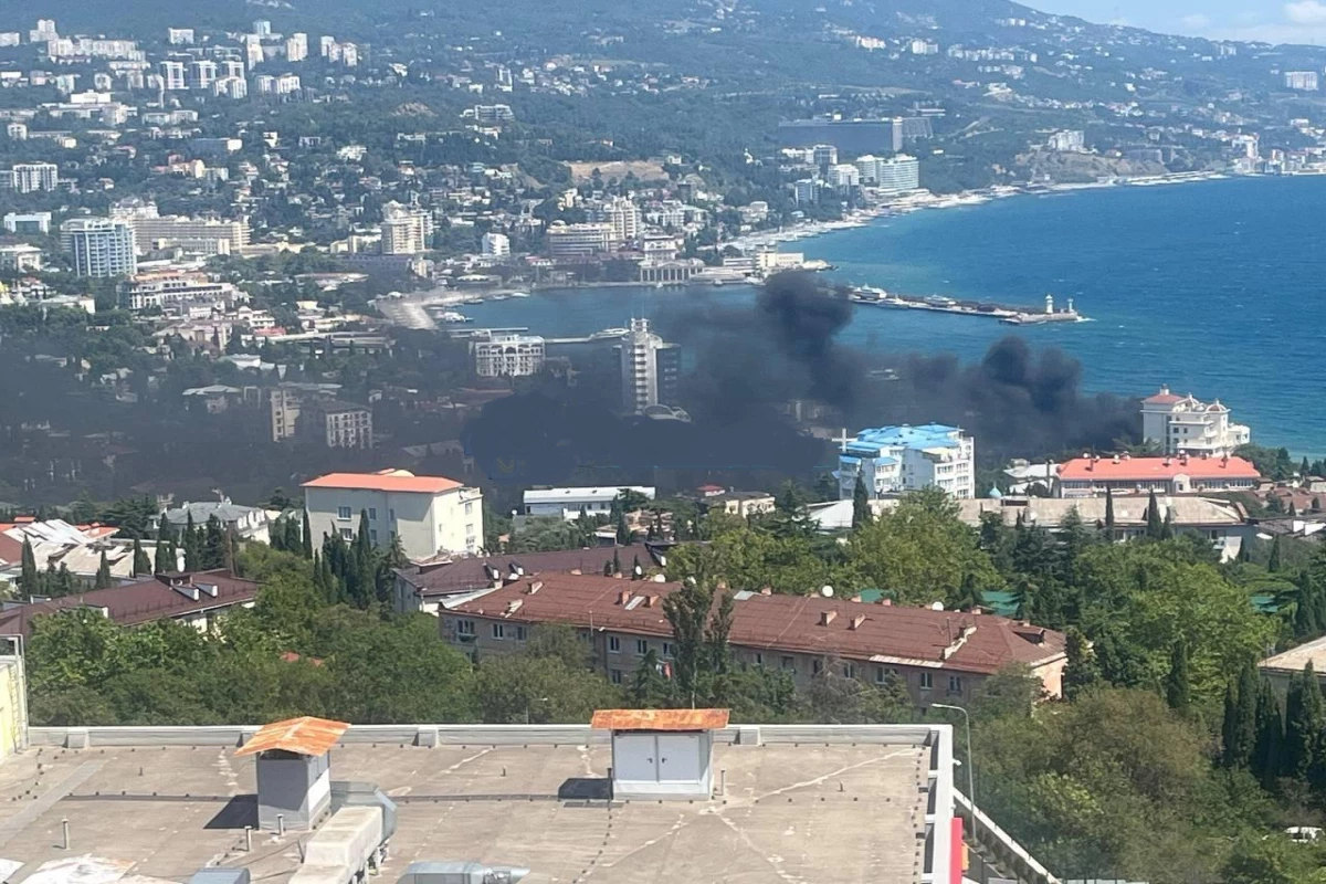 Ukrainian naval drones attack port area of Yalta