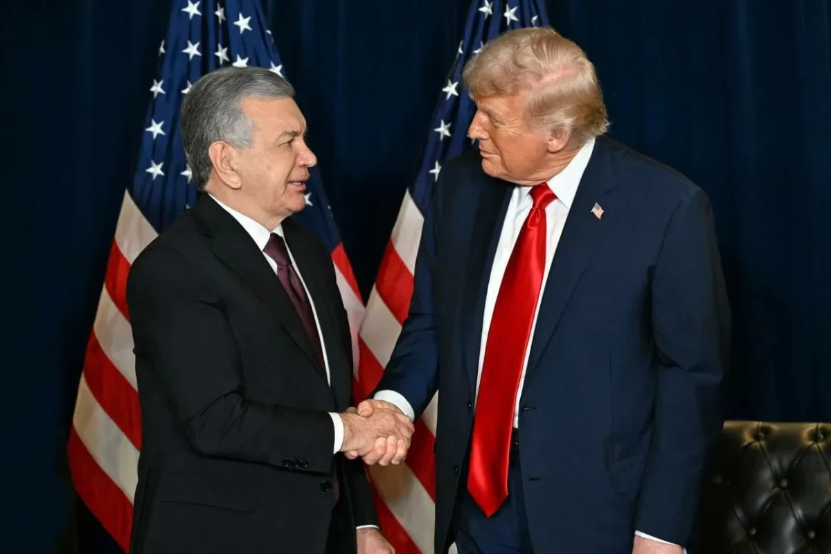 Özbəkistan Prezidenti Şavkat Mirzoyev və ABŞ Prezidenti Donald Tramp