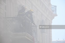 Bakının mərkəzində restoranda yanğın başlayıb - YENİLƏNİB-1  - FOTO  - VİDEO 