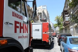 Bakının mərkəzində restoranda yanğın başlayıb - YENİLƏNİB-1  - FOTO  - VİDEO 
