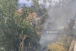 Laçında yaşayış evlərinin yaxınlığında yanğın olub - FOTO 