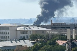 Bakıda yanacaq çəni yanır  - FOTO  - VİDEO  - YENİLƏNİB -4 