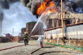 Bakıda yanacaq çəni yanır  - FOTO  - VİDEO  - YENİLƏNİB -4 