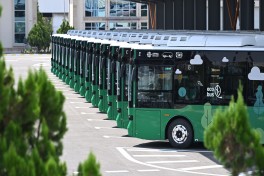 Prezident İlham Əliyev Naxçıvanda elektrik mühərrikli yeni avtobuslara baxıb, dəmir yolu infrastrukturunda aparılan yenidənqurma işləri ilə tanış olub - YENİLƏNİB  - VİDEO 