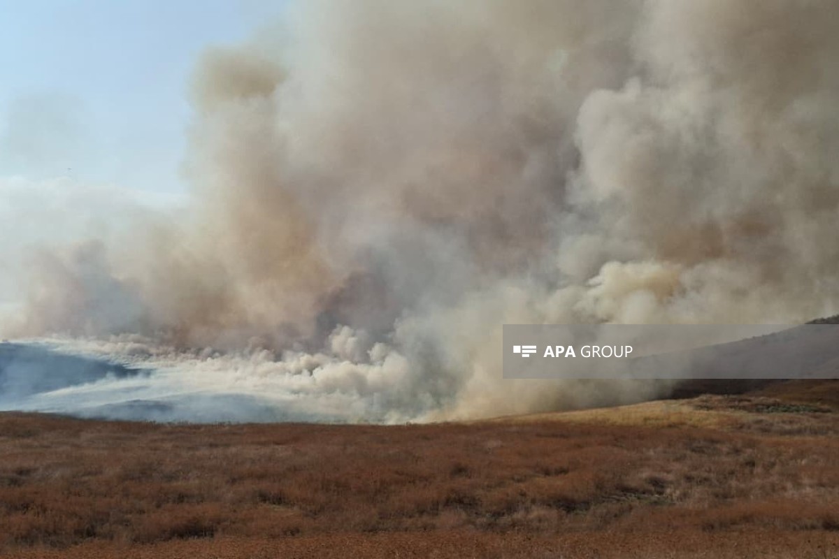 Fire breaks out in open area in Khojavand - <span class="red_color">PHOTO