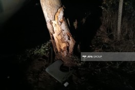 Tovuzda yük avtomobili elektrik dirəyinə çırpılıb, sürücü ölüb - FOTO 
