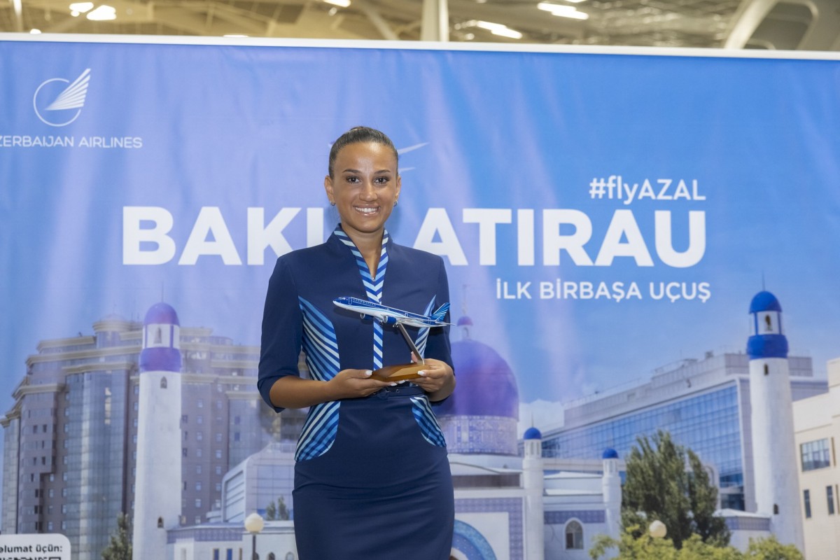 AZAL Atırauya ilk reysini həyata keçirib - <span class="red_color">FOTO