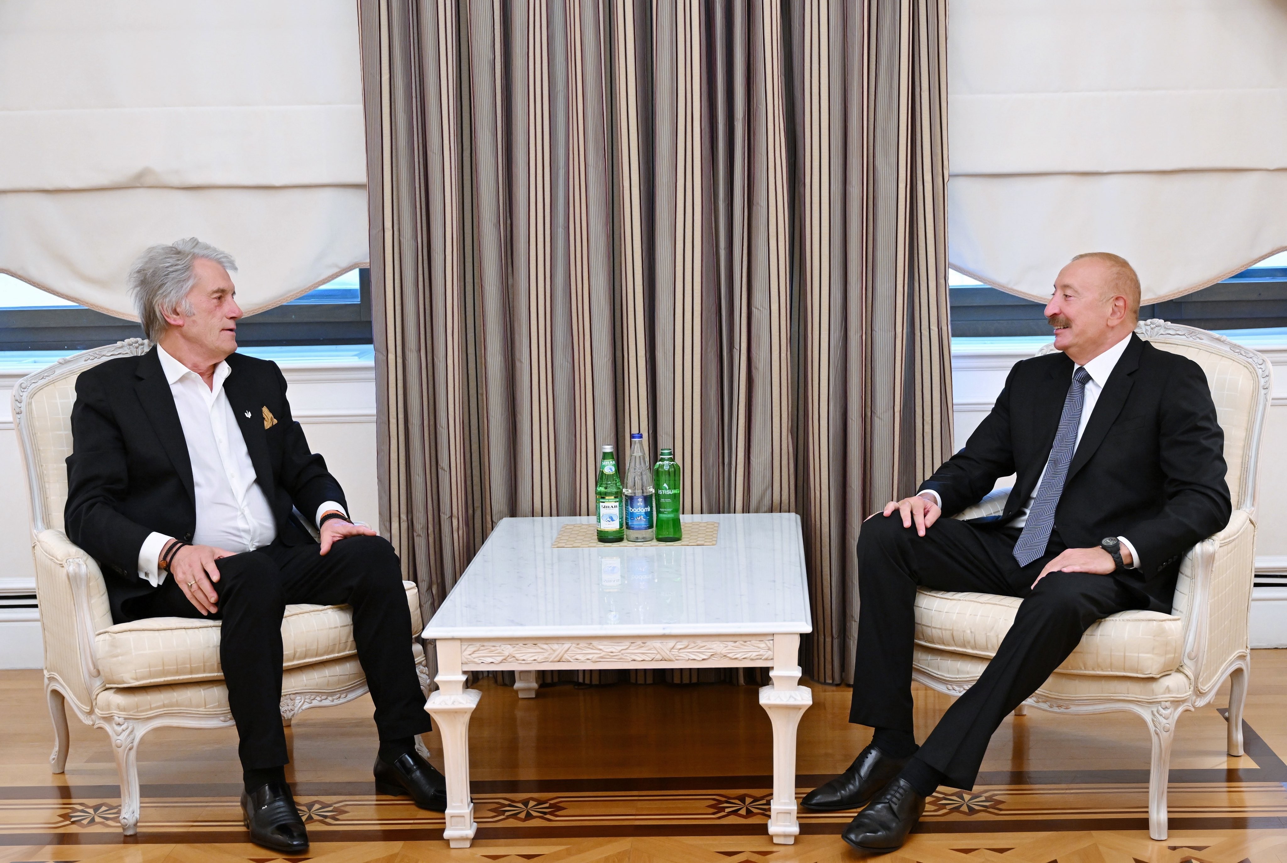 Prezident İlham Əliyev və Ukraynanın sabiq Prezidenti Viktor Yuşenko