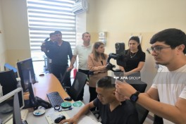 Azərbaycan media nümayəndələri Özbəkistanda Milli Uşaq Tibb Mərkəzində olublar - FOTO 