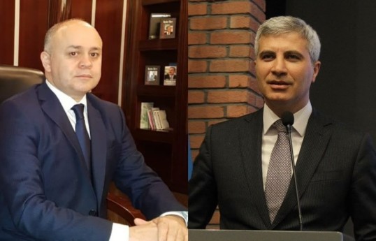 Mədəniyyət Nazirliyinin Aparat rəhbəri Hikmət Mustafayev və mədəniyyət nazirinin müşaviri Mustafa Abbasbəyli