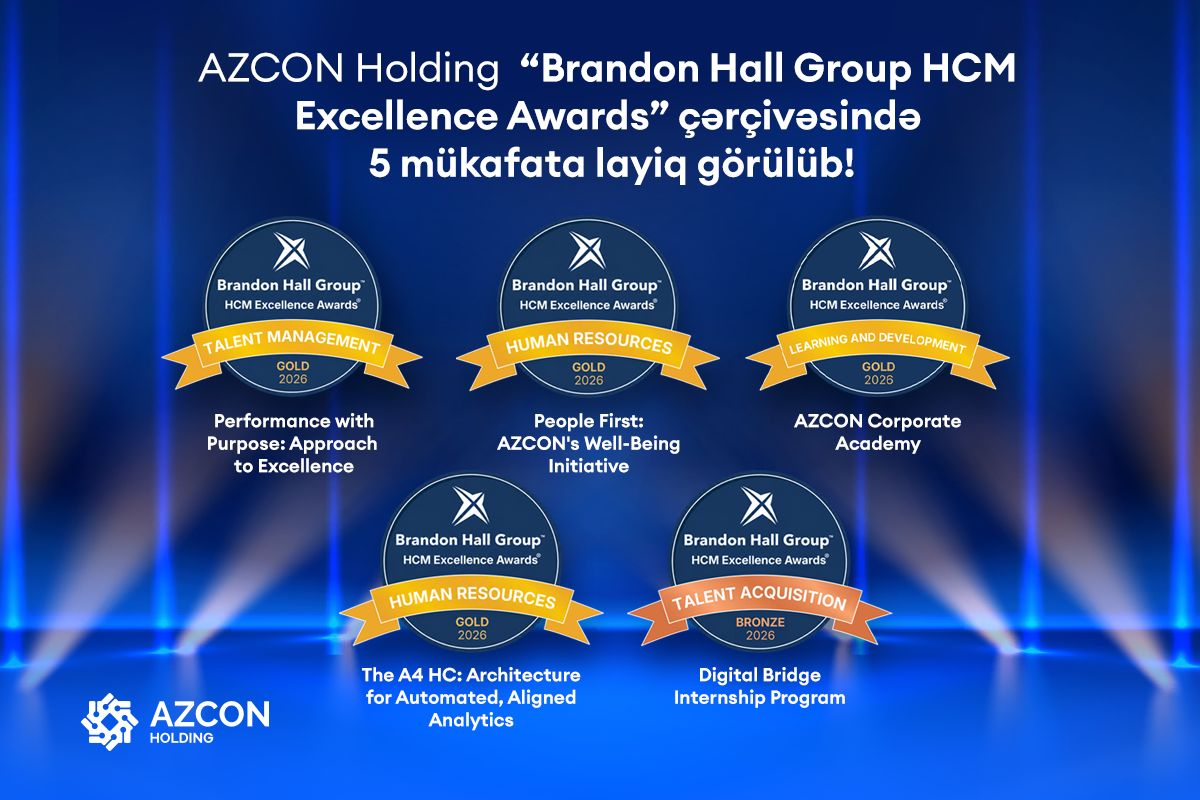 AZCON Holding insan kapitalının idarə olunması üzrə beynəlxalq mükafatlara layiq görülüb