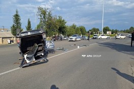 Ağstafada iki avtomobil toqquşub, xəsarət alanlar var - FOTO 