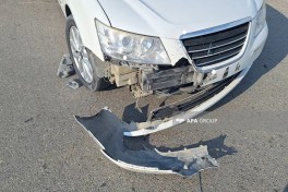 Ağstafada iki avtomobil toqquşub, xəsarət alanlar var - FOTO 