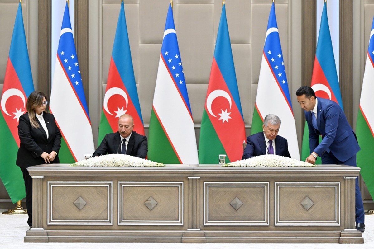 Daşkənddə Azərbaycan və Özbəkistan sənədlərinin imzalanması və mübadiləsi mərasimi olub - <span class="red_color">FOTO